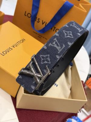 wholesale quality louis vuitton initiales monogram denim belt model no. 857